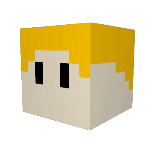 57574747 Minecraft avatar head, 3D render