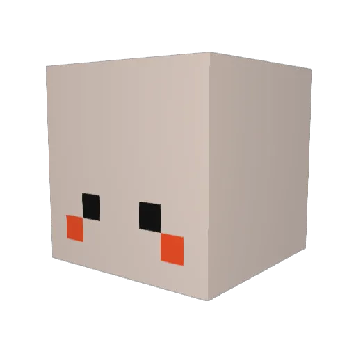 57kcal Minecraft avatar head, 3D render