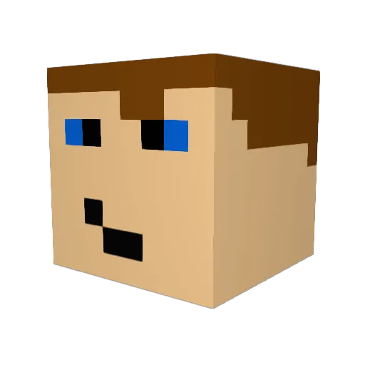 57miner Minecraft avatar head, 3D render