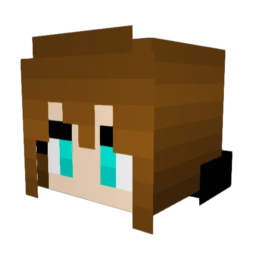 5878HR Minecraft avatar head, 3D render