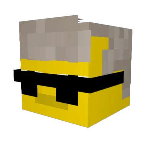 589USD Minecraft avatar head, 3D render