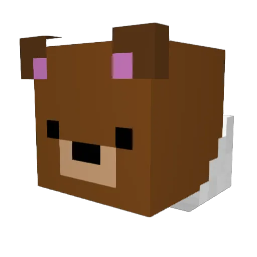 58Kuma Minecraft avatar head, 3D render