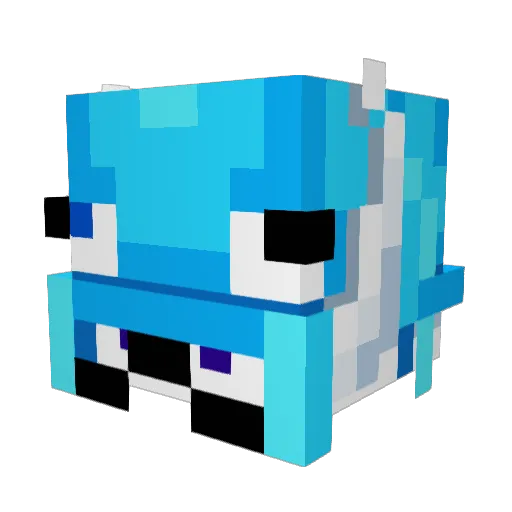 58Qi Minecraft avatar head, 3D render