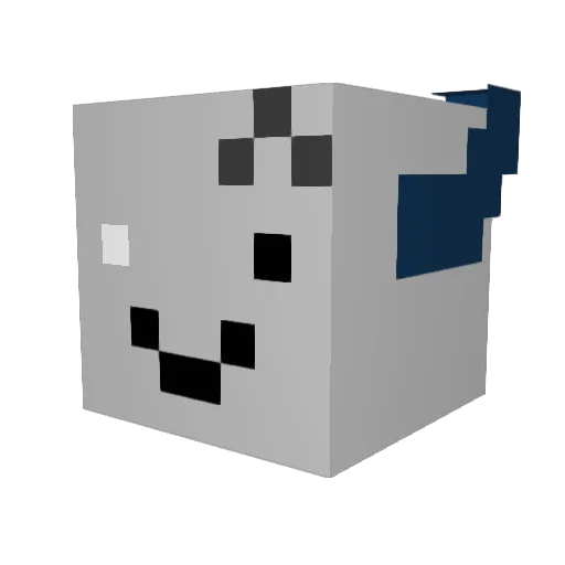 58ch Minecraft avatar head, 3D render