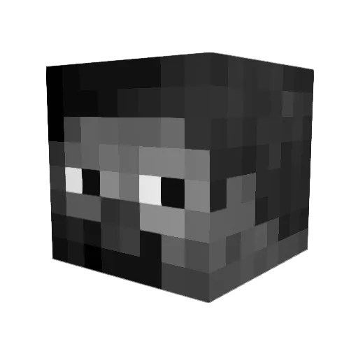 590k Minecraft avatar head, 3D render
