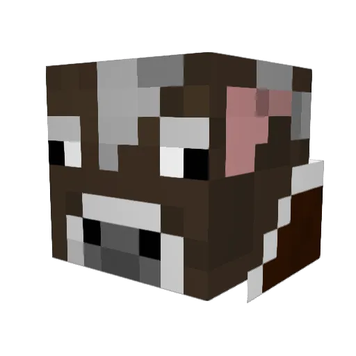 59600X Minecraft avatar head, 3D render