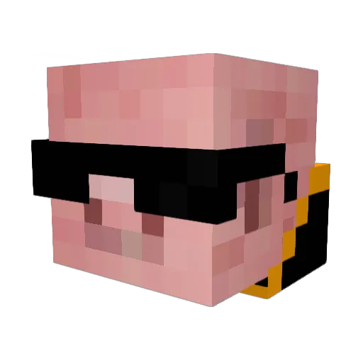 59635 Minecraft avatar head, 3D render
