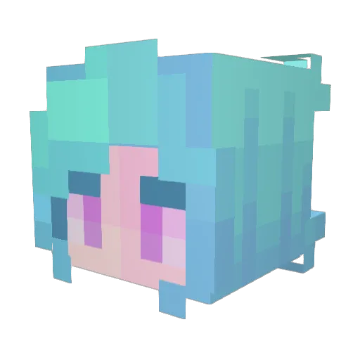 5Aanna5 Minecraft avatar head, 3D render