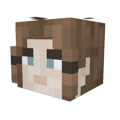5Cone Minecraft avatar head, 3D render