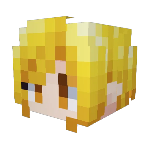 5D2V2 Minecraft avatar head, 3D render