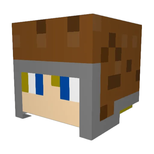 5DixieCups Minecraft avatar head, 3D render