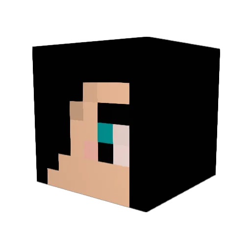 5ExYBUiLd3R Minecraft avatar head, 3D render