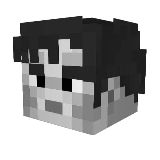 5HEPPIE Minecraft avatar head, 3D render