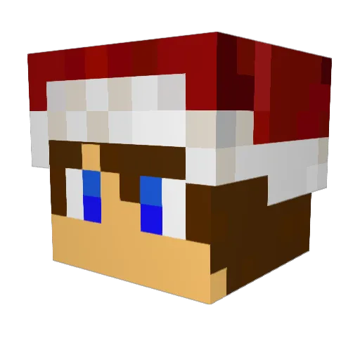 5HTP Minecraft avatar head, 3D render