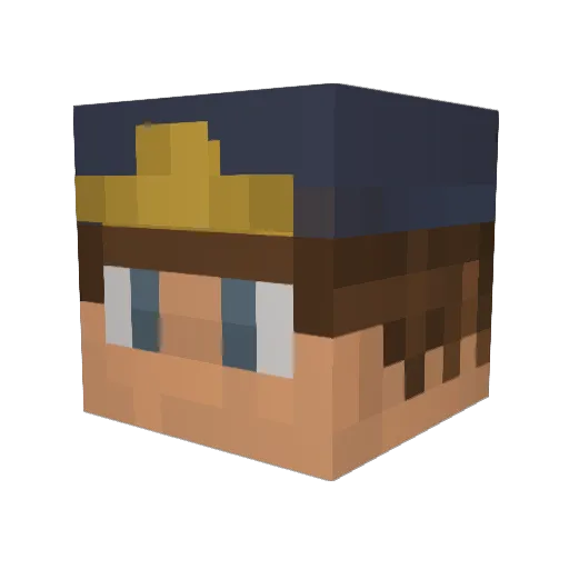 5IER Minecraft avatar head, 3D render