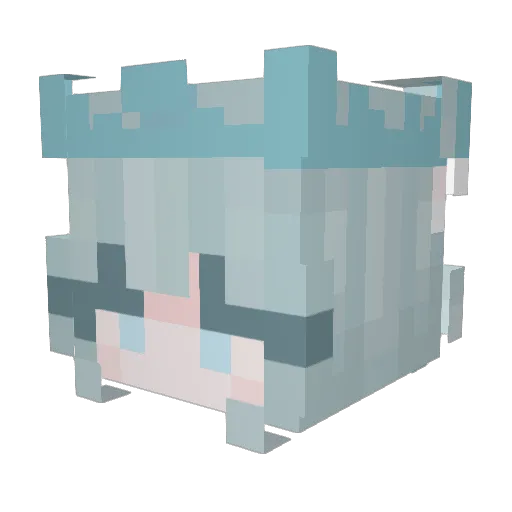 5IM Minecraft avatar head, 3D render