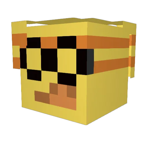 5MXN Minecraft avatar head, 3D render