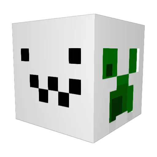 5OCC Minecraft avatar head, 3D render
