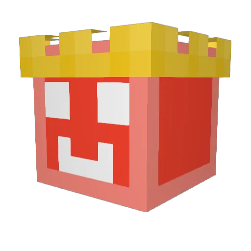 5Okg Minecraft avatar head, 3D render