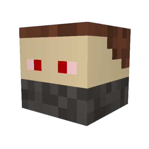 5P3C7R31 Minecraft avatar head, 3D render