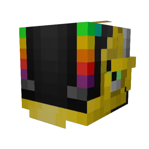5PL1C3D Minecraft avatar head, 3D render