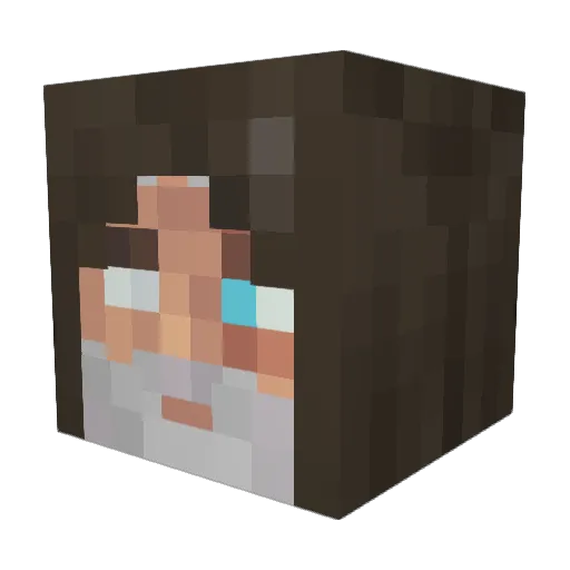 5Pencils Minecraft avatar head, 3D render