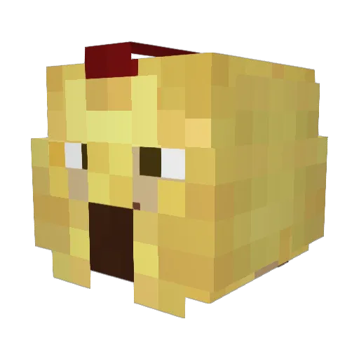 5Sity Minecraft avatar head, 3D render