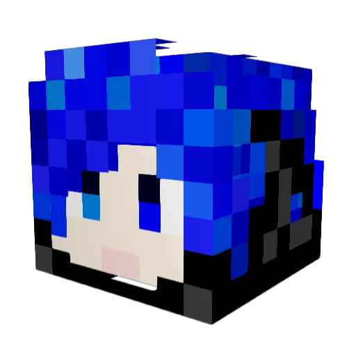 5T4RL19HT Minecraft avatar head, 3D render