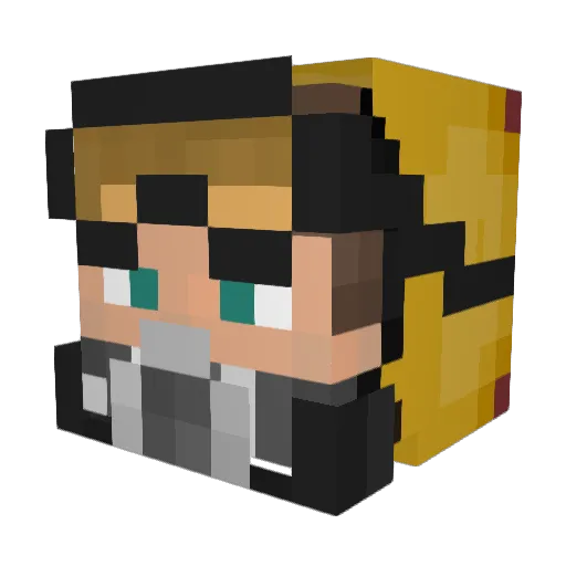 5TULKER Minecraft avatar head, 3D render