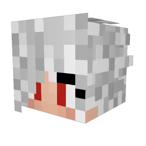 5YQ Minecraft avatar head, 3D render