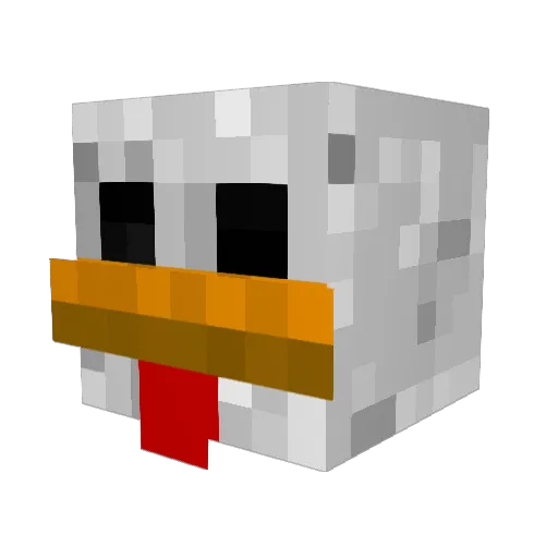 5ZWV Minecraft avatar head, 3D render