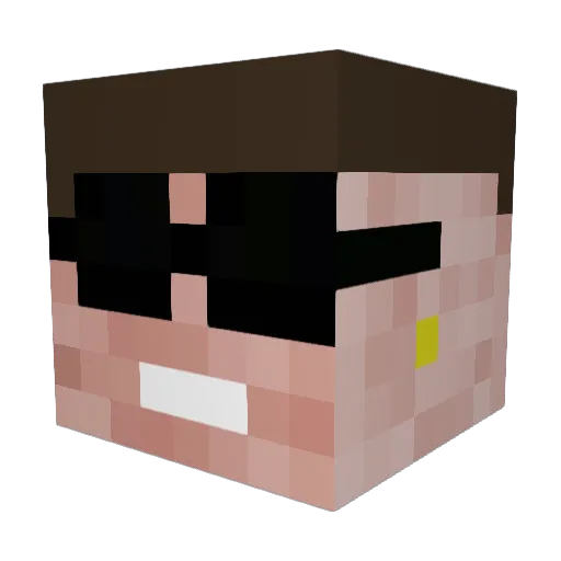 5_4_456LBS Minecraft avatar head, 3D render