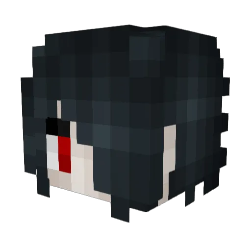 5_Hades Minecraft avatar head, 3D render