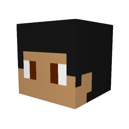 5_Nas Minecraft avatar head, 3D render