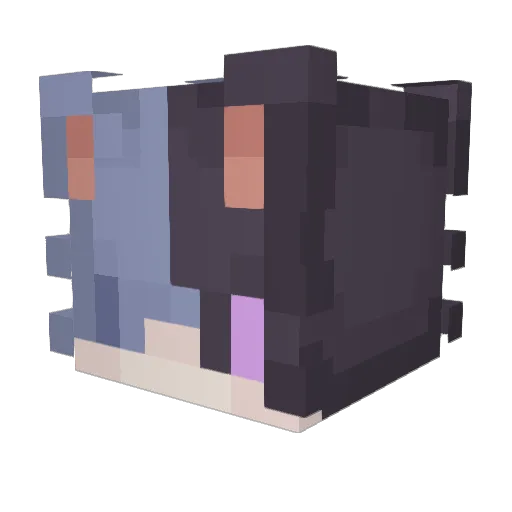 5_th Minecraft avatar head, 3D render