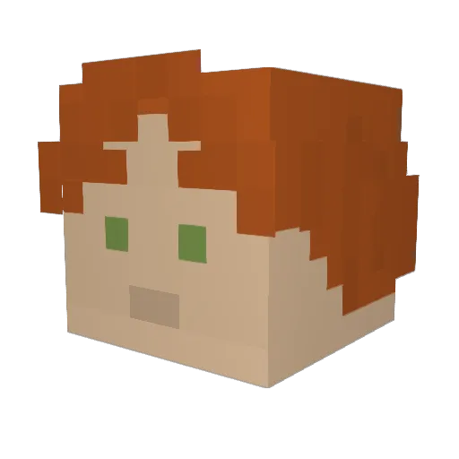 5amate Minecraft avatar head, 3D render