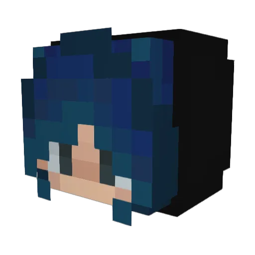 5amss Minecraft avatar head, 3D render