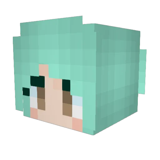 5ar4h_ Minecraft avatar head, 3D render