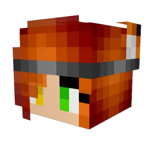 5ax0n Minecraft avatar head, 3D render
