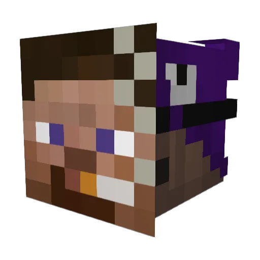 5beve Minecraft avatar head, 3D render