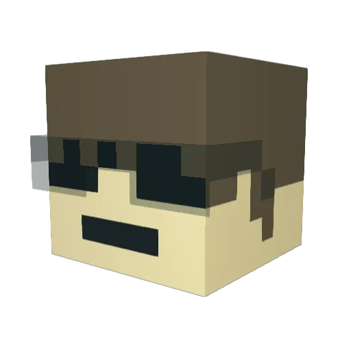 5cakes Minecraft avatar head, 3D render