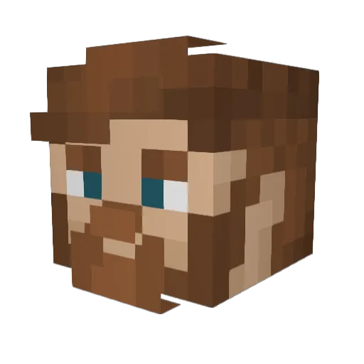 5cott_11 Minecraft avatar head, 3D render