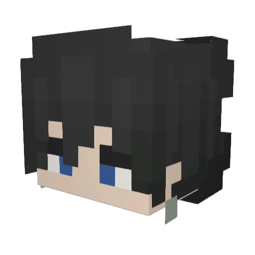 5crat Minecraft avatar head, 3D render
