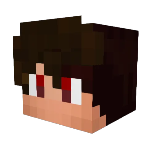 5ebeQ Minecraft avatar head, 3D render