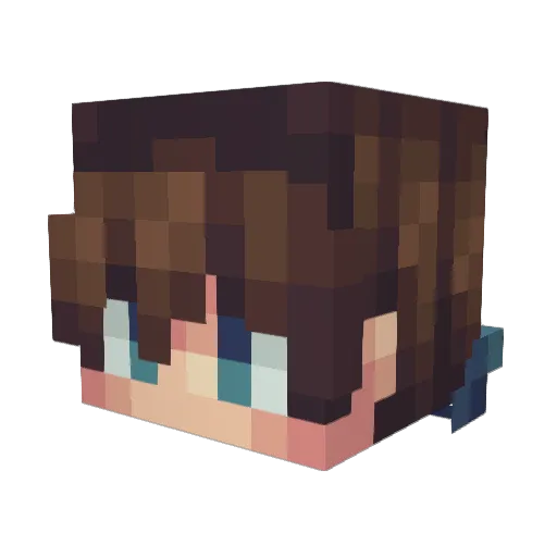 5eltop Minecraft avatar head, 3D render