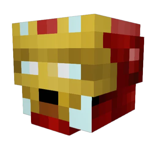 5exyDexy Minecraft avatar head, 3D render