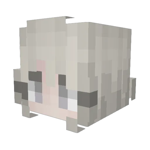 5ft2GothMommy Minecraft avatar head, 3D render