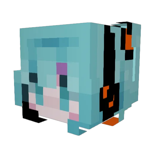 5ghorse_ Minecraft avatar head, 3D render