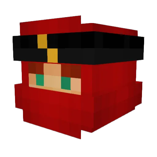 5huurin Minecraft avatar head, 3D render