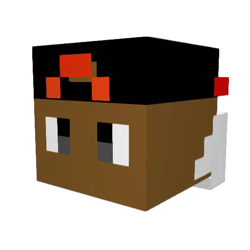 5ibbi Minecraft avatar head, 3D render